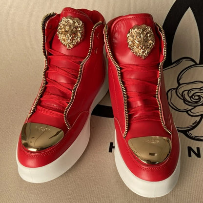 original shoes brand high top casual shoes for man zip decoration casual sneakers mens ankle boots sports hip-hop running shoes - Kimlud