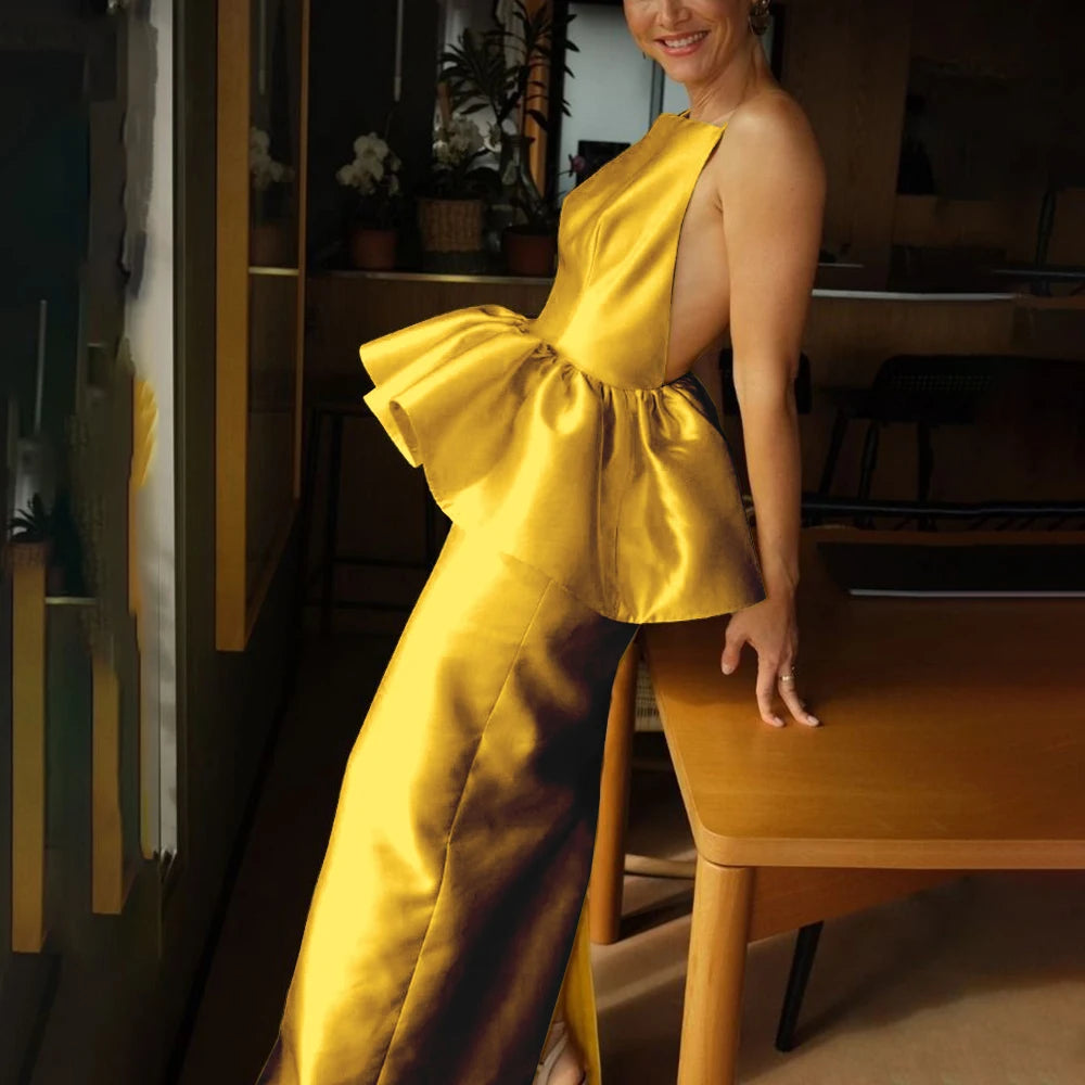 Summer Fashion Custom Made Evening Gown Vibrant Strapless Backless Sleeveless Cocktail Dress Simple Elegant Charming Dress