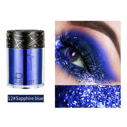 36 Colors Monochrome Eyeshadow Glitter Sequins High Gloss Face Body Glitter Pearlescent Easy-to-color Eye Shadow...