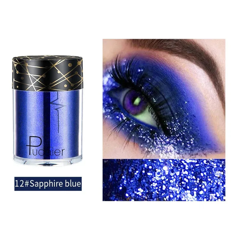 36 Colors Monochrome Eyeshadow Glitter Sequins High Gloss Face Body Glitter Pearlescent Easy-to-color Eye Shadow...