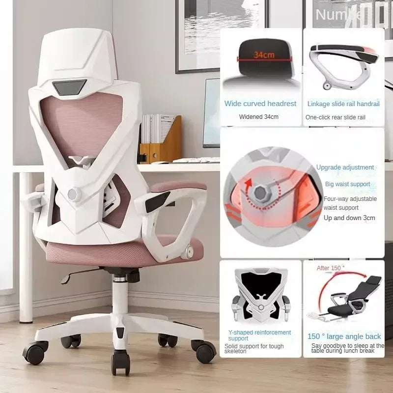 Office Chair, Ergonomic Chair, Adjustable Rotating Computer Chair, Commercial Conference Room, Reclining E-sports Chairs...