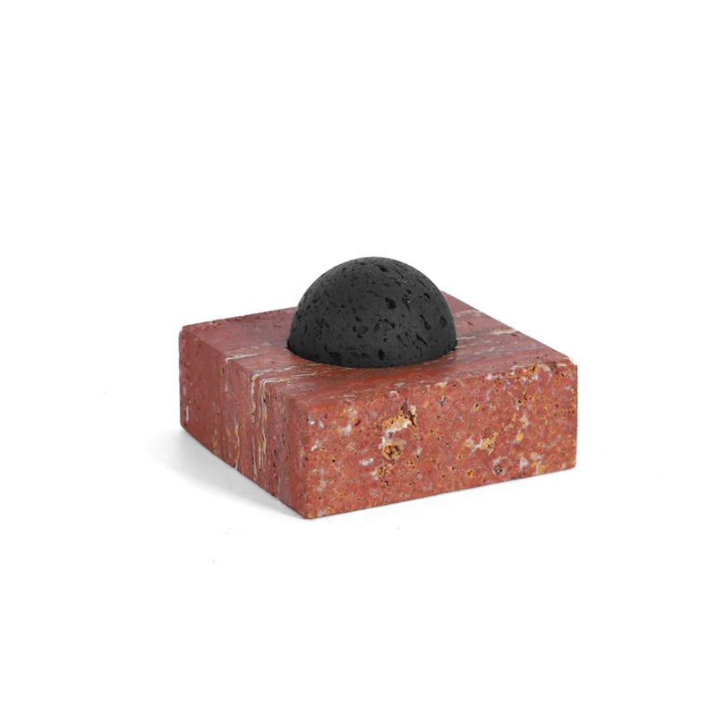 Black Lava Rock Stone Diffuser with Marble Base, Luxury Essential Oil Diffusers for Home Offices Yoga Sauna SPA | Kimlud...