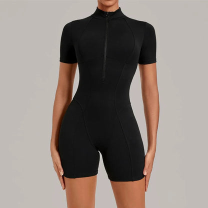 Triangle Back Women Fitness Yoga Set Sports Bodysuit Shorts One Piece Jumpsuit Gym Push Up Workout Legging Active Wear XP69