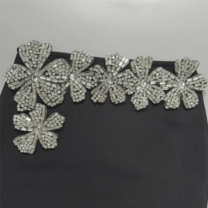 2024 New Arrival Women Two Pieces Sets Sexy Diamonds Long Sleeve Tops Skirts Autumn Clothes Club Party Bandage Sets