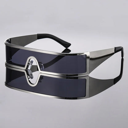 High-end Cyberpunk Style Men's Glasses, Fashionable Design with Future Tech Narrow Frames, Suitable for Parties and Gift-Giving
