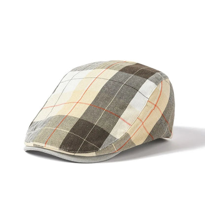 Retro Y2k Plaid Dot Beret Colorful Checkered Pattern Newsboy Cap Visor Fashion Forward Cap Orward Hat