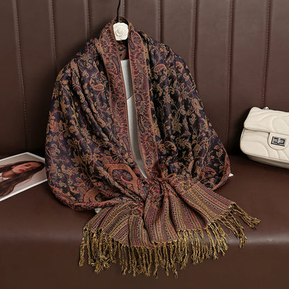 Luxury Brand Autumn Cashmere Pashmina Shawl Lady Wrap Warm Winter Scarves Design Print Female Foulard Cotton Stoles...