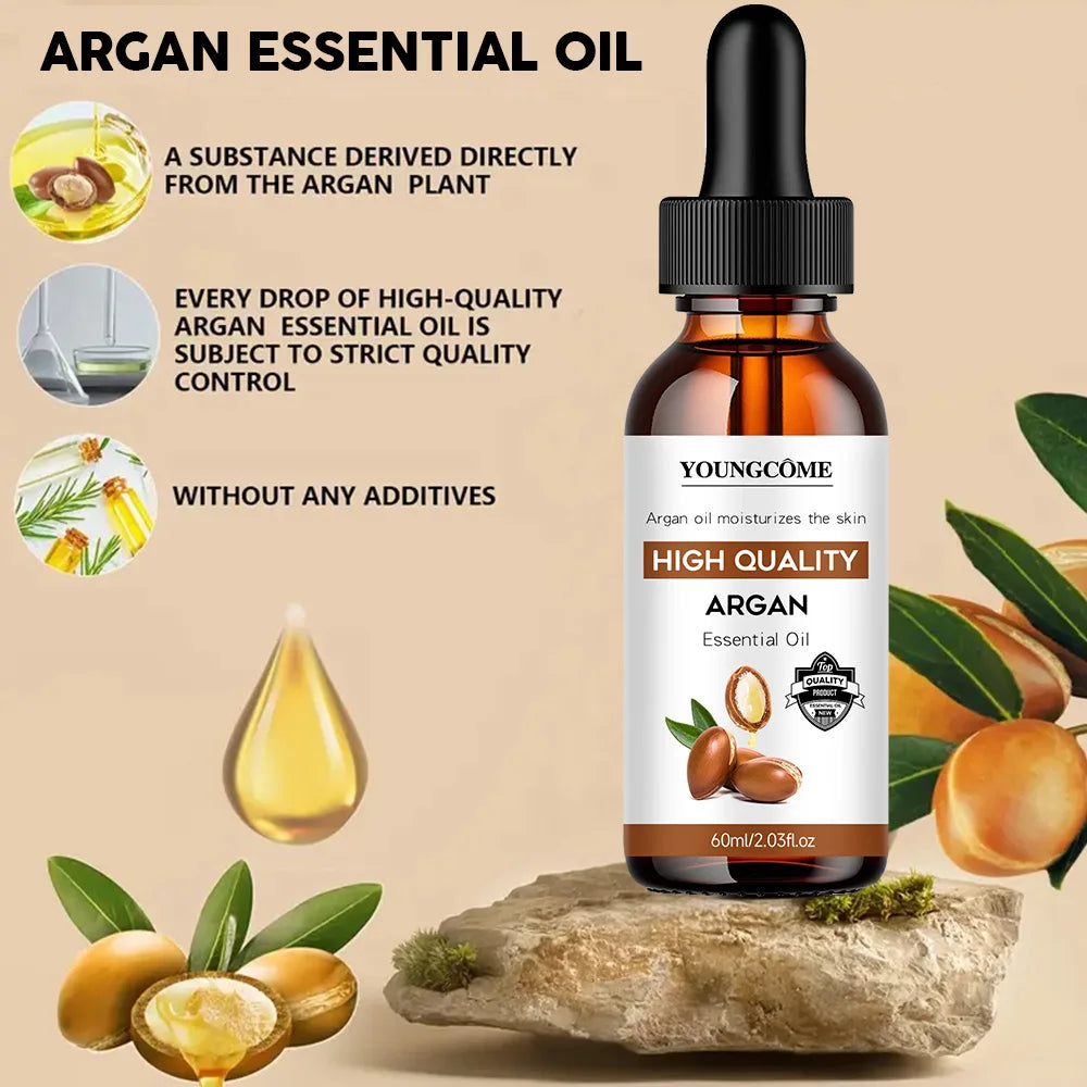 Argan Oil Soft Moisturize Body Skin Adds Shine Enhances natural luster for healthy-looking hair Repairs Damage...