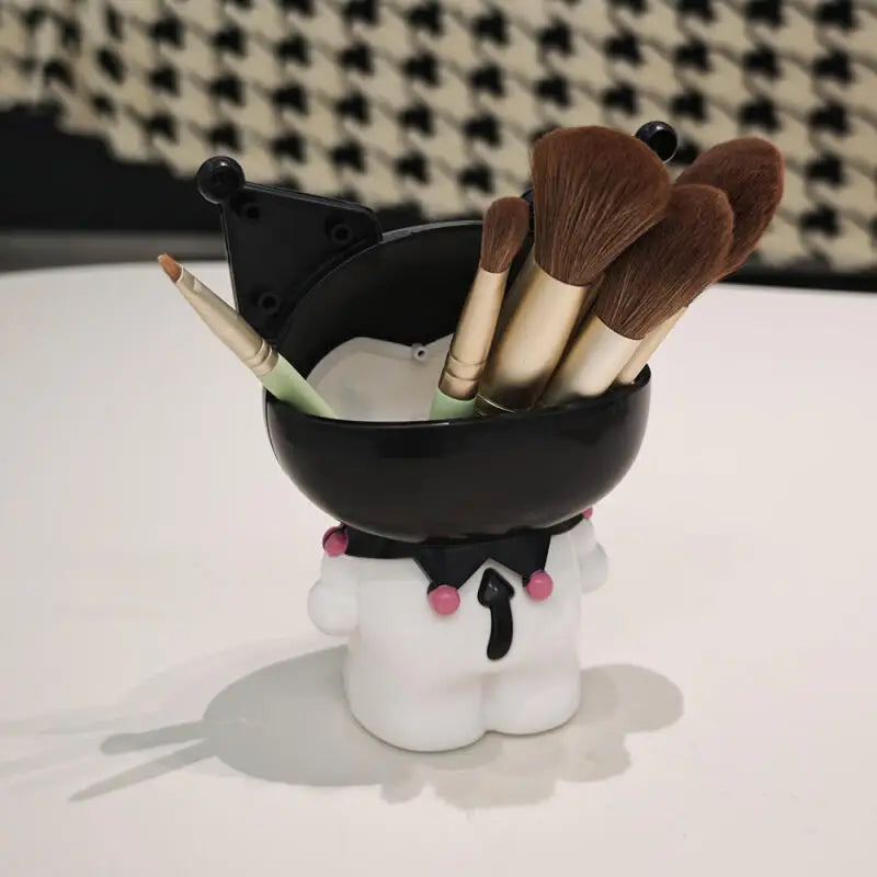 Sanrio Hello Kitty Kuromi Pen Container Cute My Melody Makeup Brush Holder Dormitory Desktop Storage Decor Organizer...