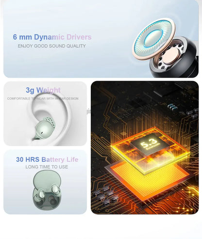 Wireless Earphone Sleep Earbuds for Side Sleepers Wireless Earbuds Comfortable Noise Blocking Music Sleep Dual Mode |...