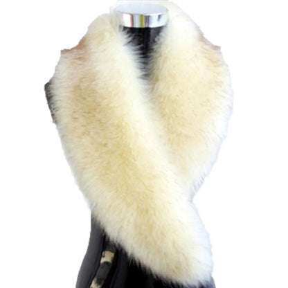 100Cm Artificial Fox Fur Scarf For Women Winter Warm Faux Fur Collar Lady Shawl Woolen Windbreaker Decoration Coat Hat Accessory