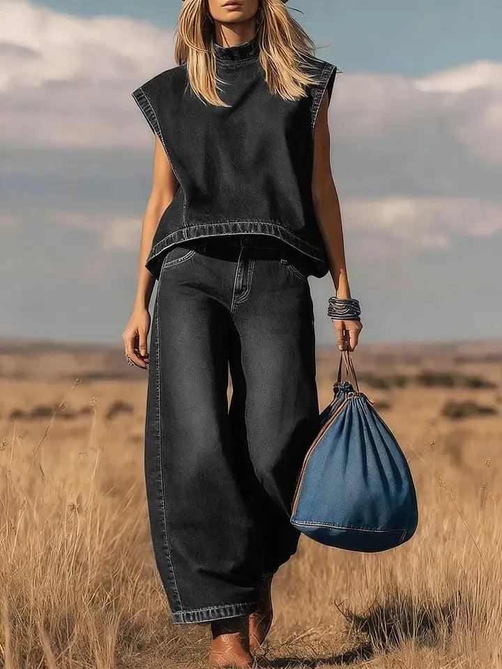 Women Sleeveless Denim Vest Oversized Ripped Denim Vest Cropped Buttoned Denim Vest Lightweight Jean Gilet Chic Trendy - Kimlud
