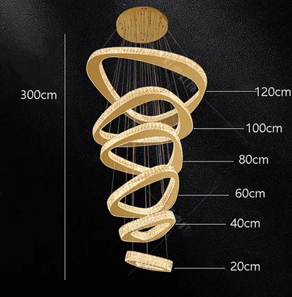 Modern decor led lights rings pendant light lamps for living room led Chandeliers for dining room hanging light indoor lighting - Kimlud