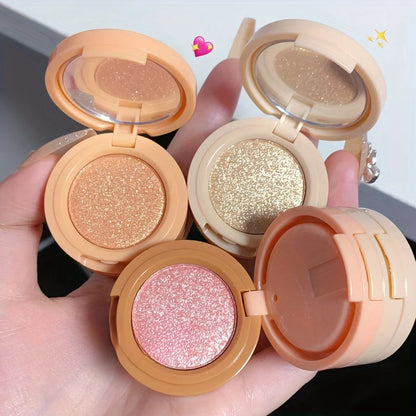 3-in-1 Makeup Palette, Matte & Pearlescent Texture Glitter Blush Highlighter Contouring 3-layer Palette | Kimlud Mid...
