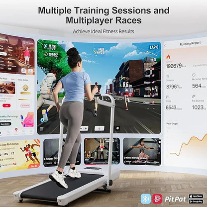 Hot Walking Pad Treadmill with 9% Incline Under-Desk for Home/Office 37.4inch Belt LCD Display Portable Foldable Safety Armrest - Kimlud