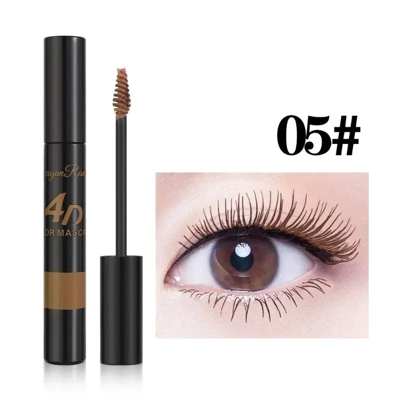 Colored Mascara Makeup 4D Silky Natural Long Eyelashes Mascara Waterproof Long-lasting Extension Thick Lasting Curling Mascara