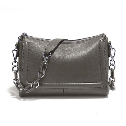 Zency Acrylic Chain Handbag Soft Leather Top-Handle Women's Luxury Small Underarm Crossbody Bag White Fashion Shoulder |...