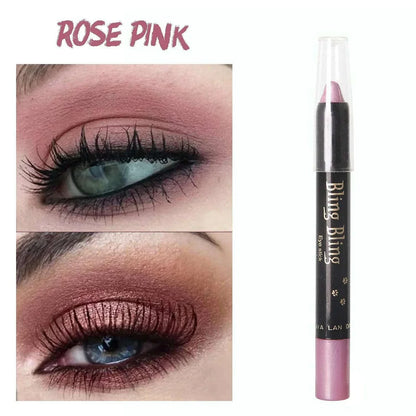 Pearlescent Glitter Eyeshadow Pen Eye Shadow Pencil Waterproof Matte Cream Nude Eye Makeup Pigment Silkworm Eyeliner Shadow Pen