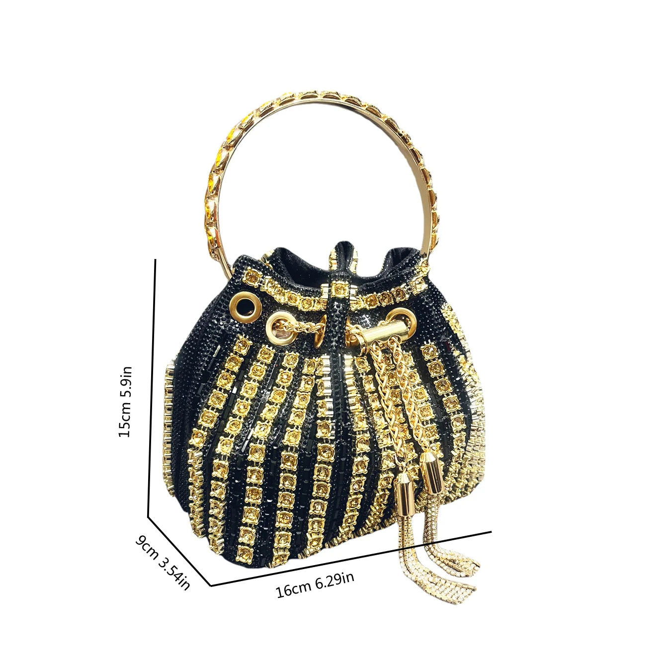 luxury Designer purses and handbags bags for women bucket clutch purse evening banquet bag Crystal rhinestone shoulder bag