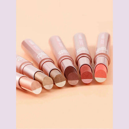 Waterproof Double Color Eye Shadow Stick - Gradient, Sweat-proof, and Smudge-proof Makeup Tool for Easy and Long-lasting