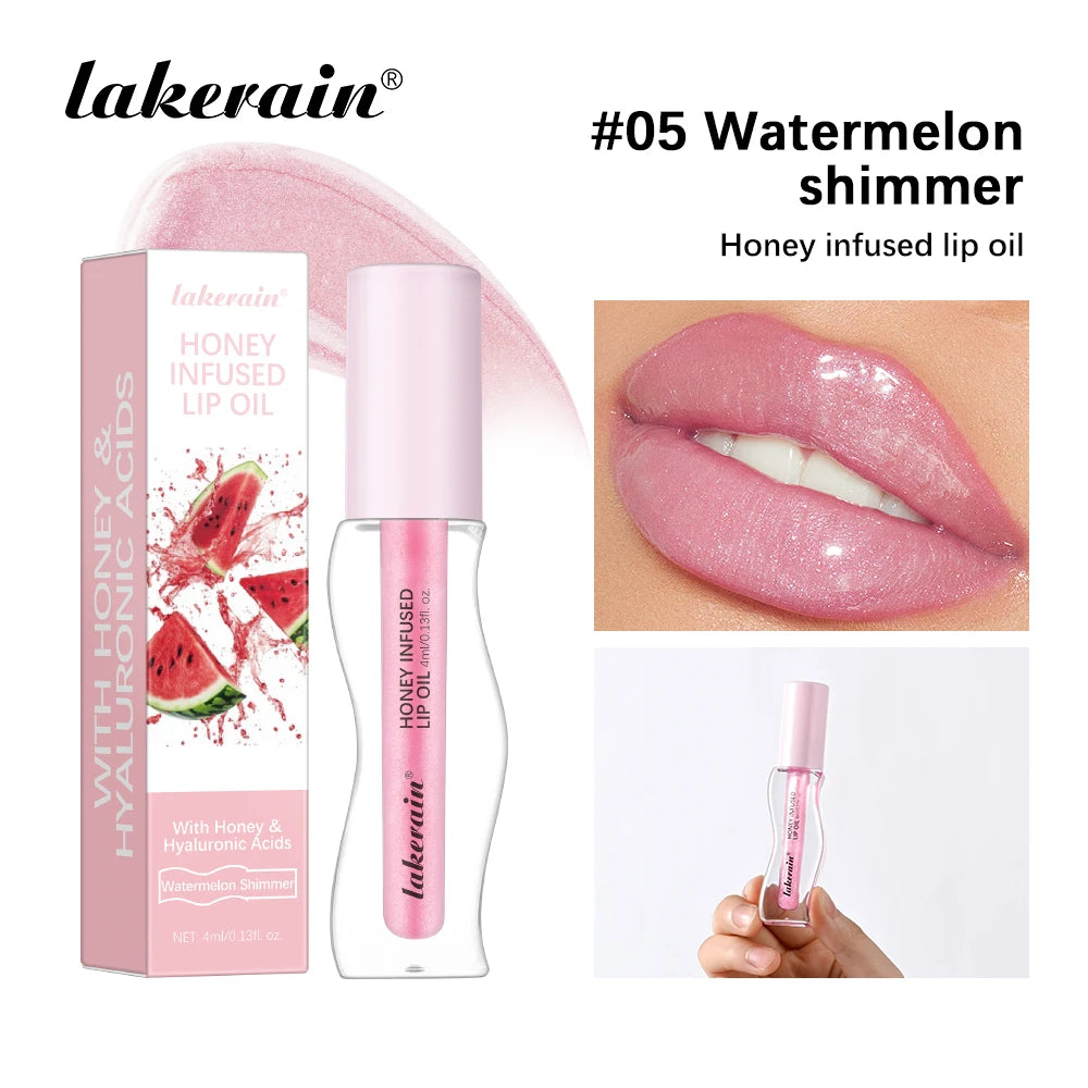 Crystal Fruit Honey Essence Lip Oil Sexy Plump Lip Jelly Strawberry Tinted Lip Liquid Waterproof Moisturize Oil Lipgloss Makeup - Kimlud