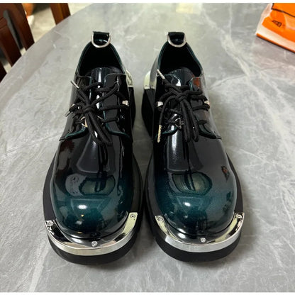 High Quality Mens Shoes British Style Retro Derby Shoes for Men High-end Platform Casual Mens Shoes Luxury Designer Leather Shoe