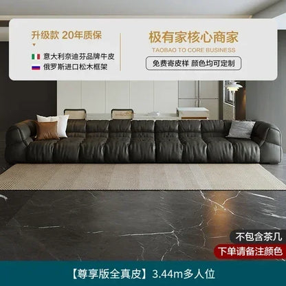 Puff Leather Sofa Bedrooms Comfortable Reclining Luxury Designer Lazy Sofa Modern Minimalist Sofy Do Salonu Home...