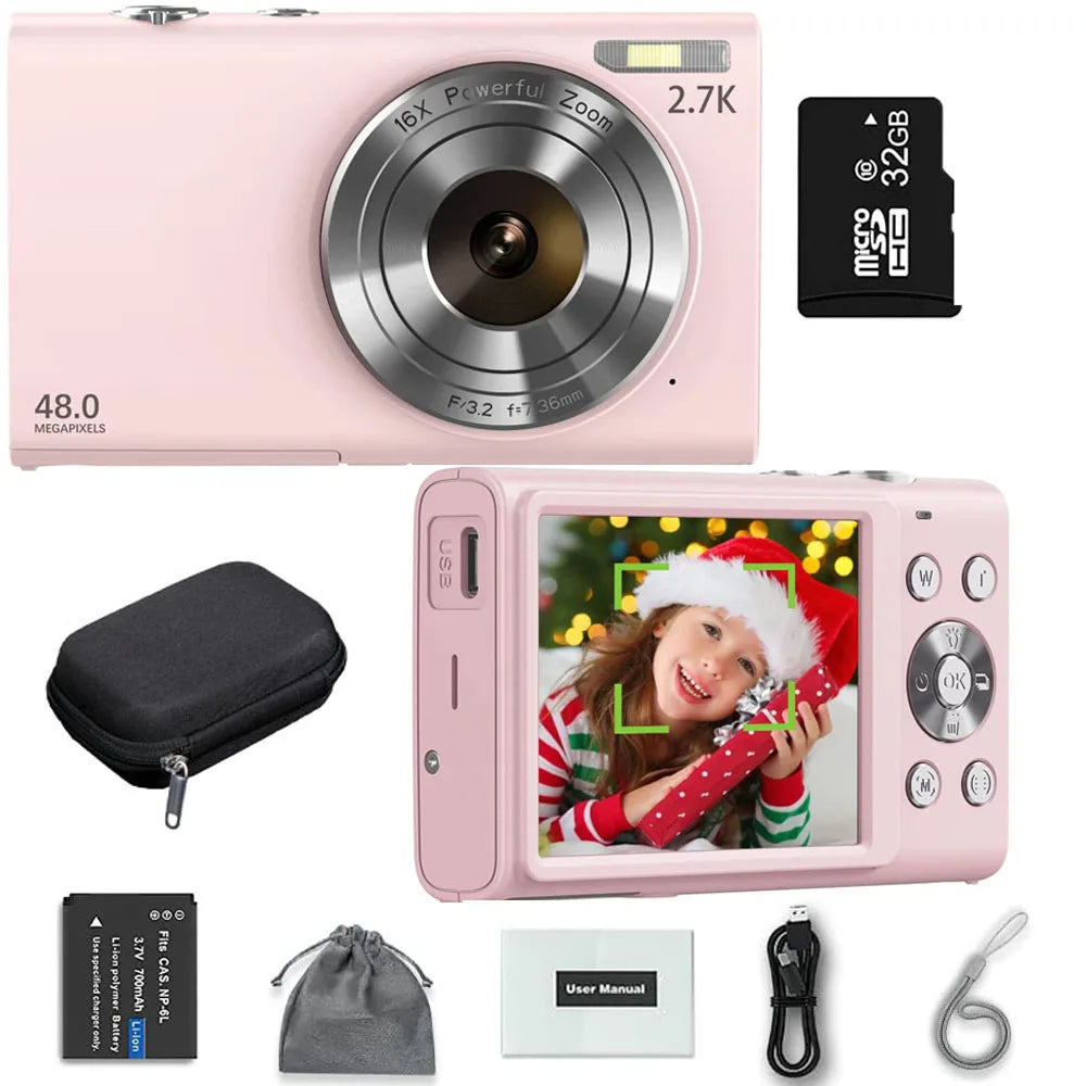 4K Digital Camera Autofocus Vlogging Camera HD 48MP with 2.8" Large Screen Camcorder Camera for Photography for Kid Adult - Kimlud