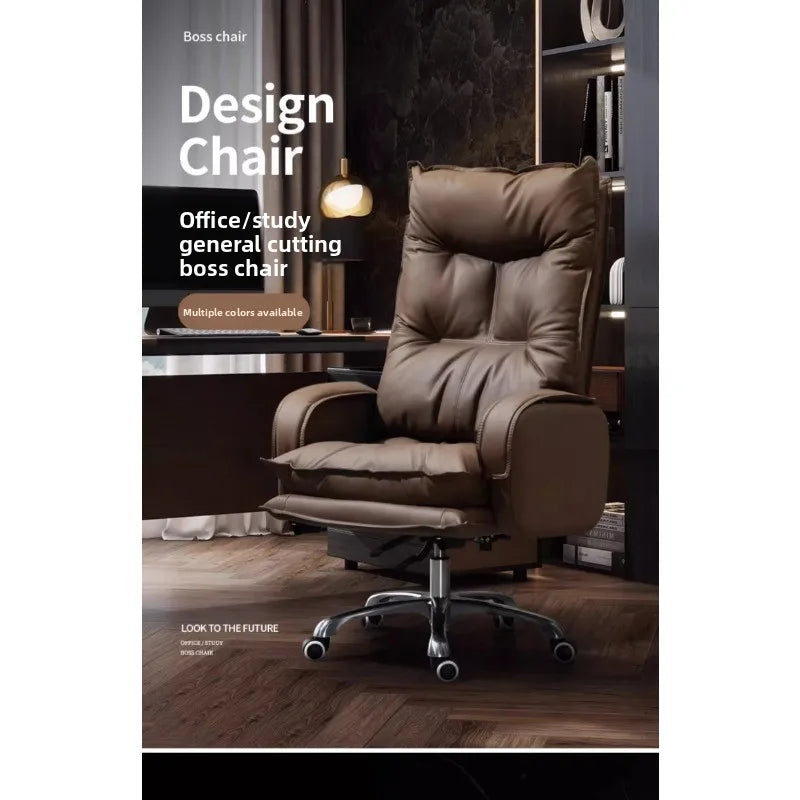 Boss chair, comfortable for home use, sedentary office chair, business sofa, study seat, reclining option | Kimlud...