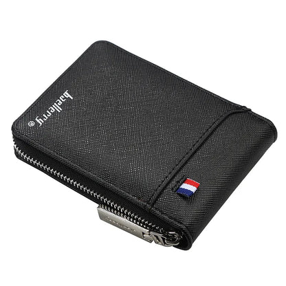 Men's Organ Card Holder Bag Pu Document Bag Fashion Zipper Multi-Card Coin Pocket Wallet | Kimlud Mid Range Bag