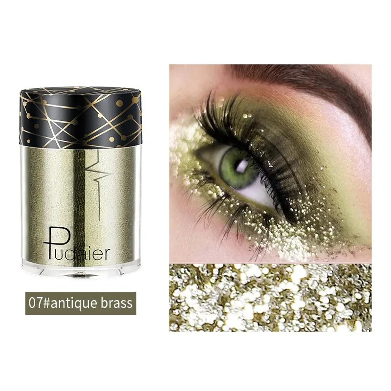 36 Colors Monochrome Eyeshadow Glitter Sequins High Gloss Face Body Glitter Pearlescent Easy-to-color Eye Shadow...