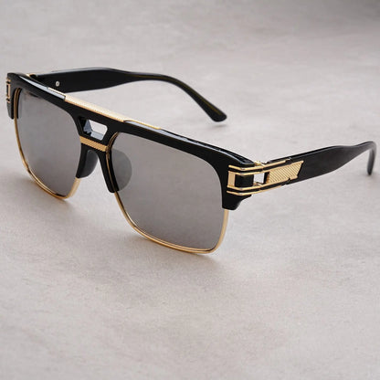 European And American Fashion Sunglasses Transparent Frame Glasses Cross Border Men And Women Retro Square Frame...