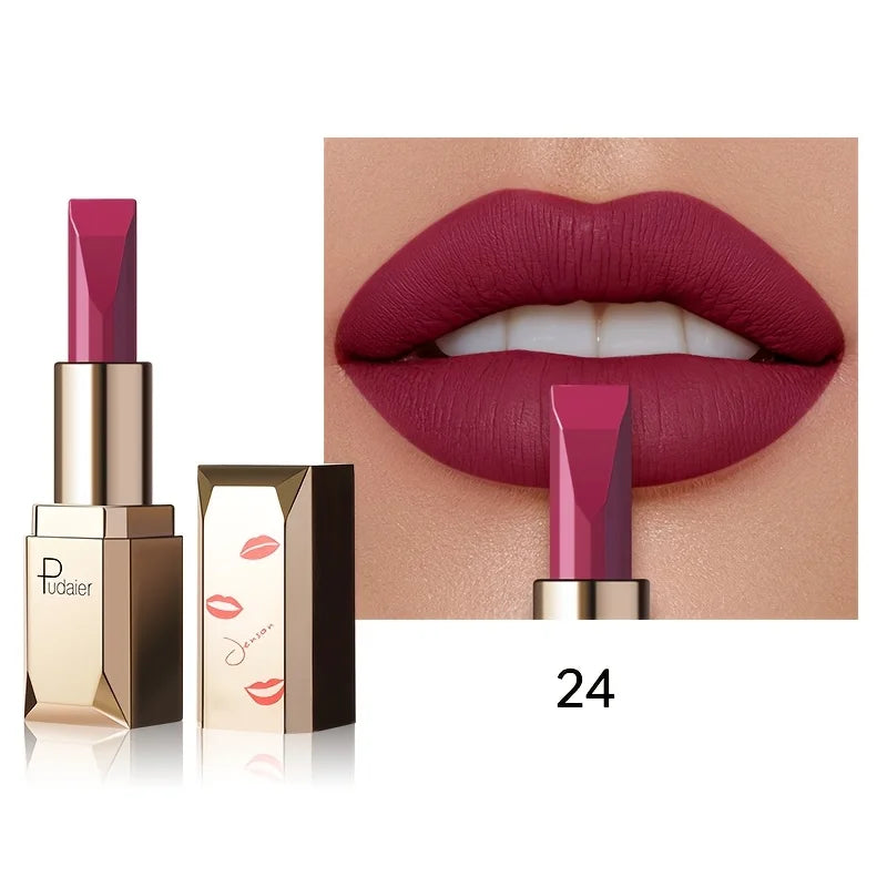Long Lasting Matte Velvet Lipstick, Waterproof Sweat Resistant Formula, Silky Smooth Lip Color for Everyday & Valentine's Gift