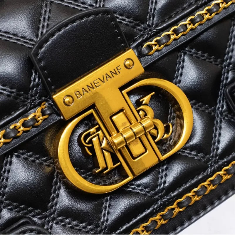 Women's handbag genuine diamond grid handbag women's 2024 new high-end designer crossbody shoulder small square bag |...