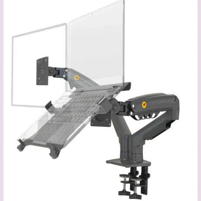 NB F160 10-17.3" laptop mount 360 rotate 10"-27" air press full motion gas strut lcd tv table screen STAND monitor desk support
