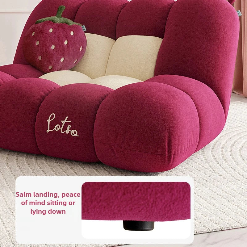 Modern Minimalist Casual Single Chair, New Design for Reclining and Sleeping, Fabric Single Sofa for Lazy People