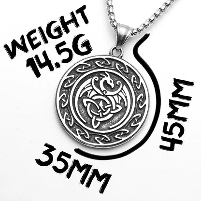 Viking Celtic Knot Men Necklaces With Pendant Stainless Steel Jewelry For Male Women Punk Hip Hop Accessories Gifts Wholesale