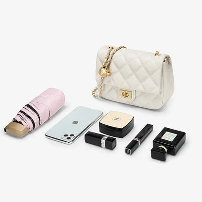 GOLF Lingge Chain Womens Small Square Bag Leather Shoulder Mini Crossbody Bags Banquet Handbag New Fashion Items for Women 2024 - Kimlud
