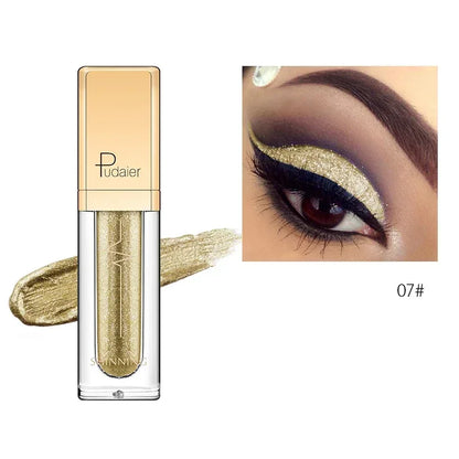 New Make Up Liquid Eyeshadow Waterproof Glitter Pigments Purple Gold Metalic Women Beauty Gel Eye Shadow Cream 18 Colors...