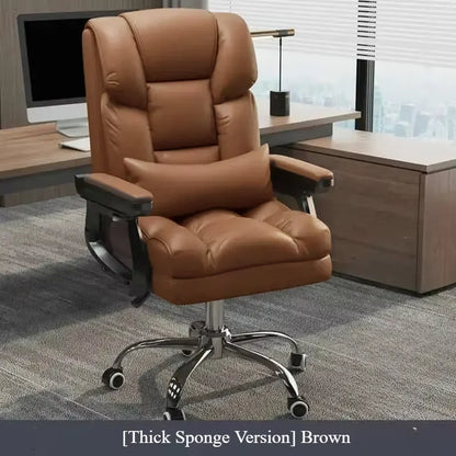 Modern Ergonomic Office Chair - PU Leather Computer Desk Chair with Swivel, Comfortable Executive Chair for Home/Office/Gaming