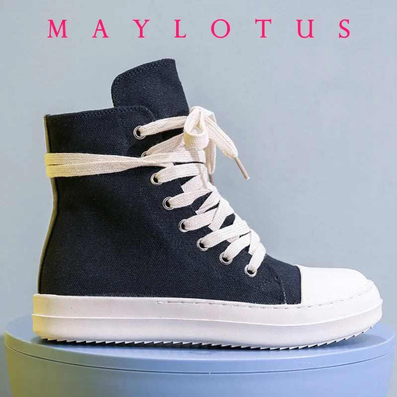 Size 35-46 High Quality Sneakers Platform Corss Tied Men's Casual Boot Shoes Women Sneakers Designed Causal Flats Ankle Botas