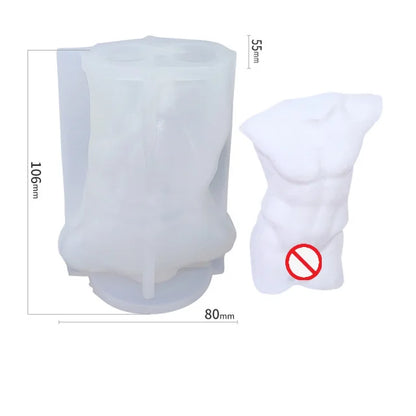 Large Silicone Human Body Candle Mold Beauty Portrait Sexy Gypsum Resin Drop Glue Soap Chocolate Mould Soft Easy Demoulding
