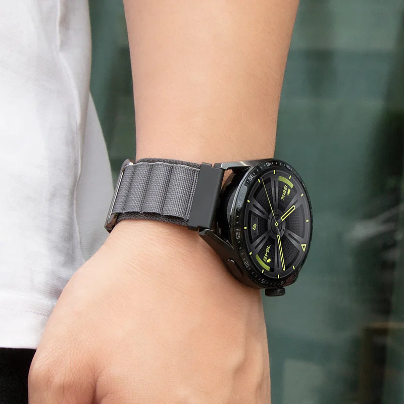 Nylon Loop Strap For Zeblaze Vibe 7/Pro/Lite Stratos 2/3 GTR 2/3 Pro Beyond 2/3 Pro Btalk 2 Swim NEO3 Bracelet 22mm...