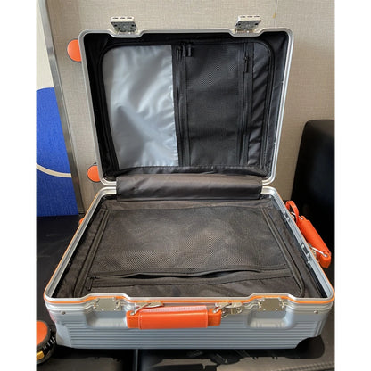 Wide Handle Suitcase Aluminum Frame Travel Trolley Case 20-inch Carry-on Cabin Suitcase Large Capacity 26-inch | Kimlud...