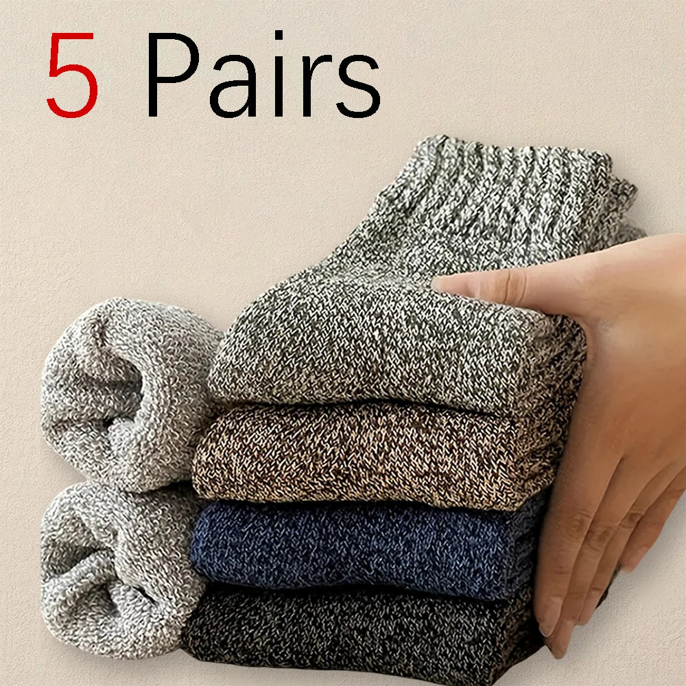3/5/10 Pairs Men Solid Color Socks Fashionable Simple Versatile Winter Socks Are Soft Comfortable Lightweight Casual In...
