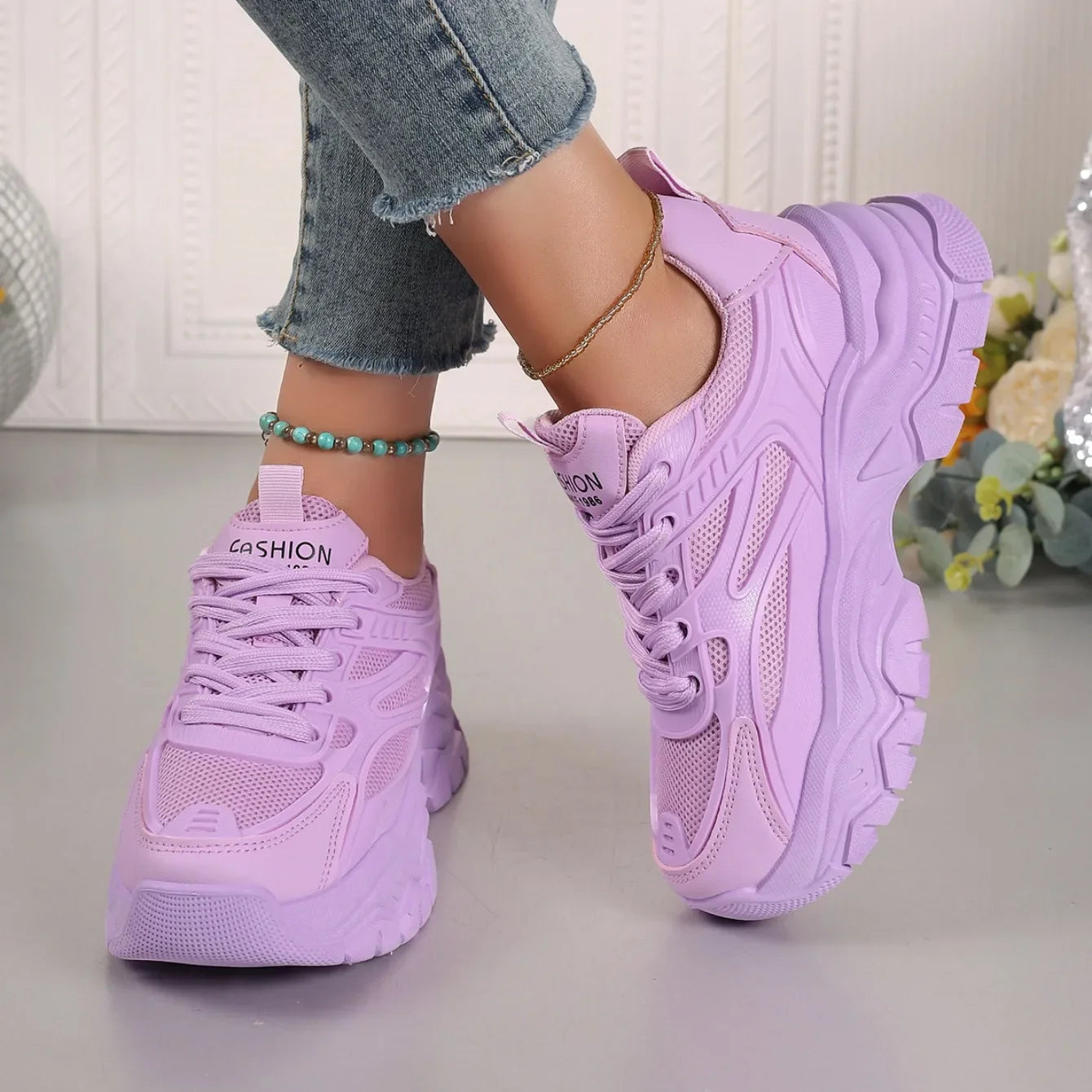 Women Sneakers 2024 New Fashion Chunky Sneakers Women Outdoor Tennis Platform Sports Shoes for Women Lightweight Designer Shoes - Kimlud