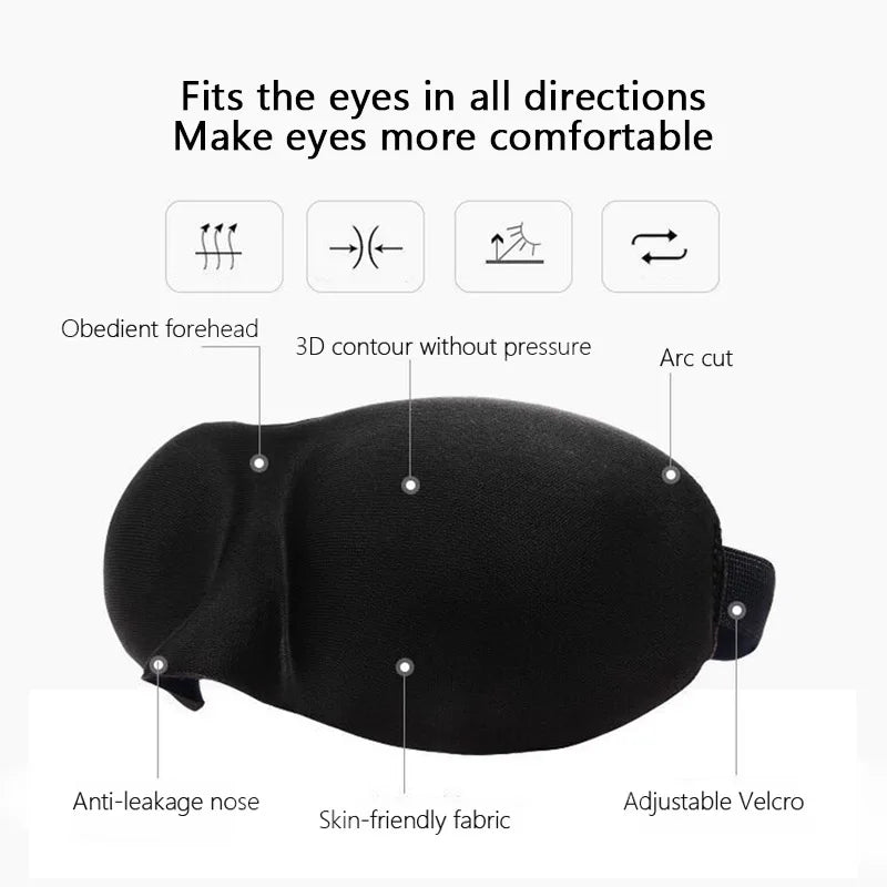 Eye Mask for Sleeping 3D Contoured Cup Blindfold Concave Molded Night Sleep Face Masks Block Out Light with Women Men Eyepatch