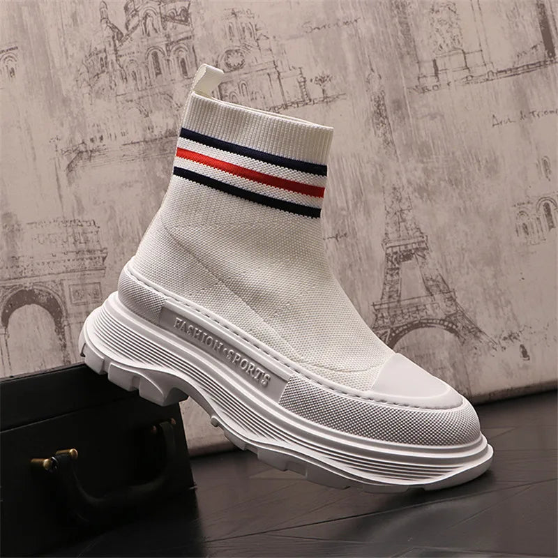 Luxury Design Wedding Dress Business Boots Fashion Men Mesh Casual Shoes Lightweight Vulcanize Round Toe Driving Walking Loafers