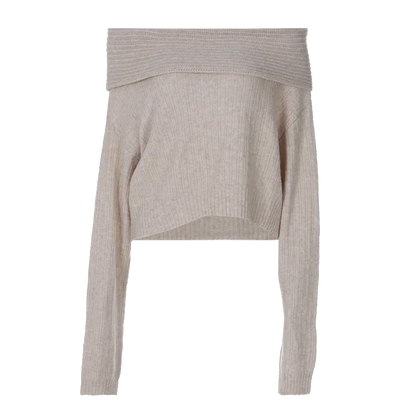 Knitting Off The Shoulder Long Sleeve Women'S Tops Skirt Women'S Sets Sweatshits Sweater Streetwear Wholesale Clothes