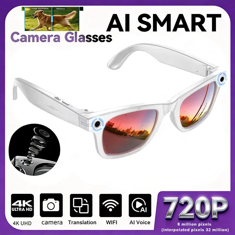 New Upgrade Smart glasses With Camera Video Recording AI Photo Recognition Bluetooth Call Translation Voice Sunglasses...